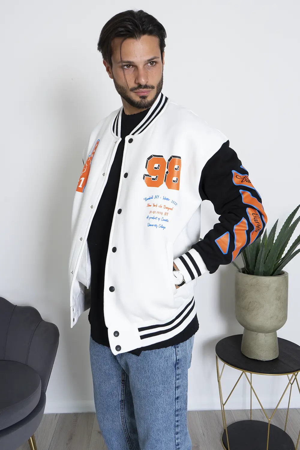 Felpa Uomo College Varsity ''98'' Art. Fe145