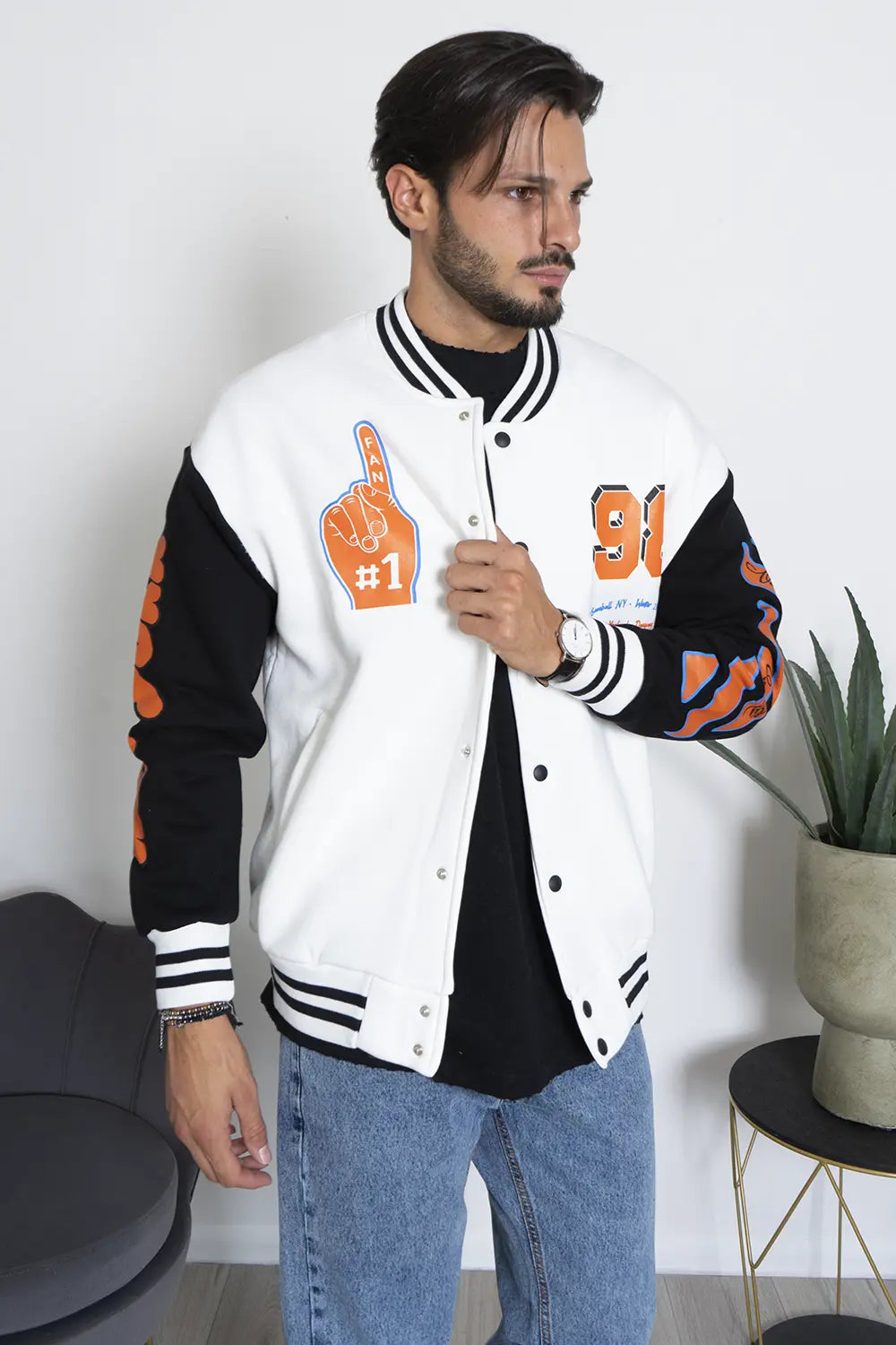 Felpa Uomo College Varsity ''98'' Art. Fe145