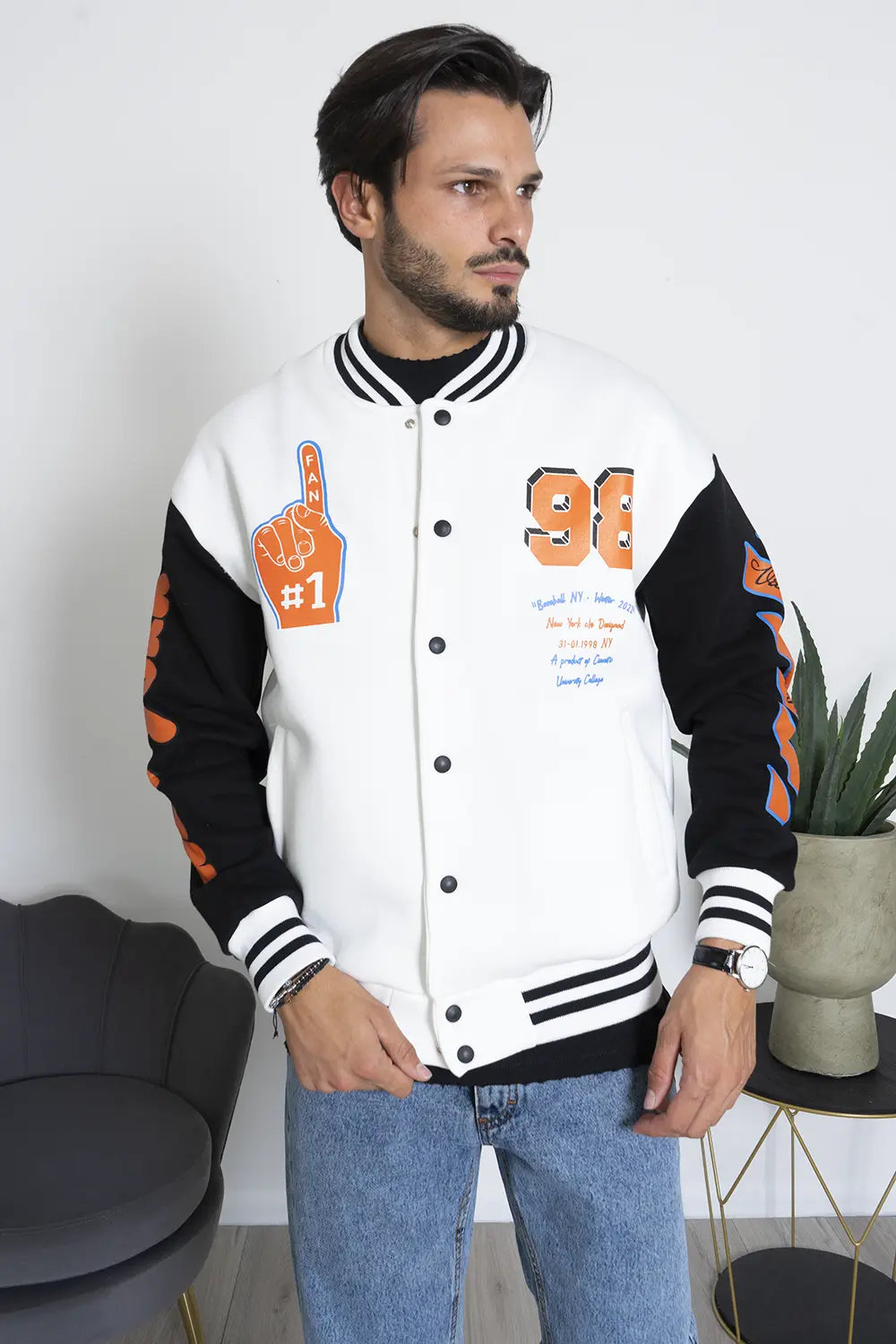 Felpa Uomo College Varsity ''98'' Art. Fe145