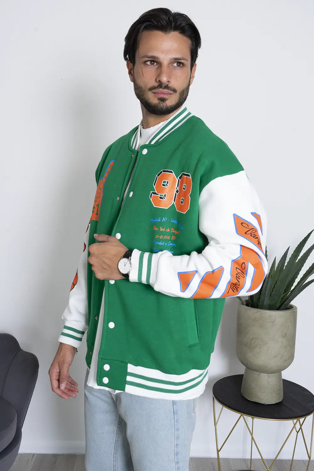 Felpa Uomo College Varsity ''98'' Art. Fe145