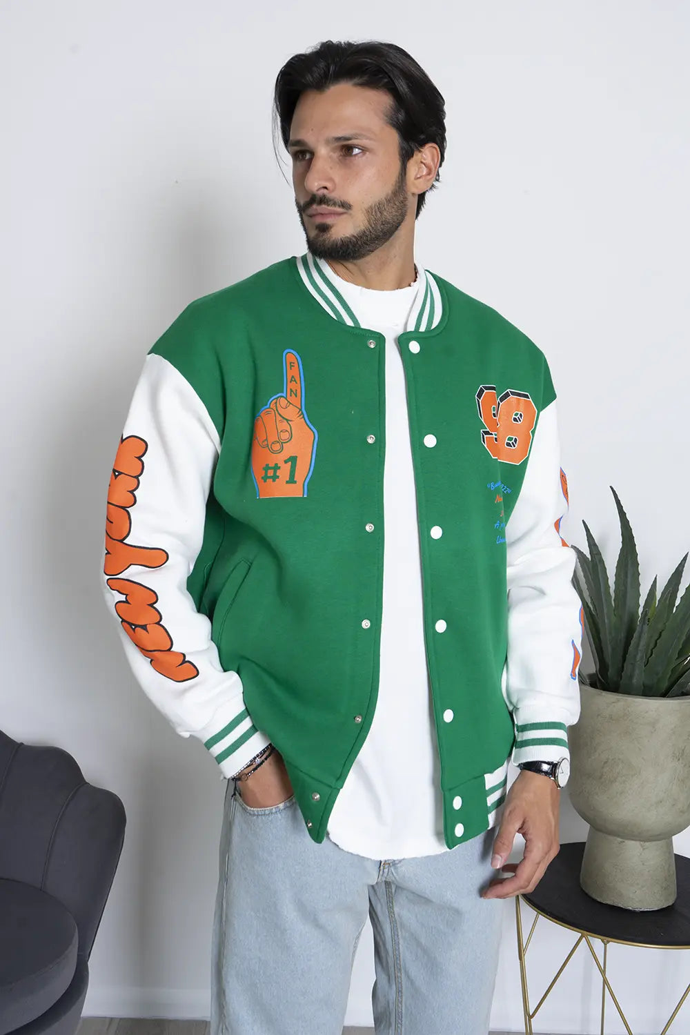 Felpa Uomo College Varsity ''98'' Art. Fe145