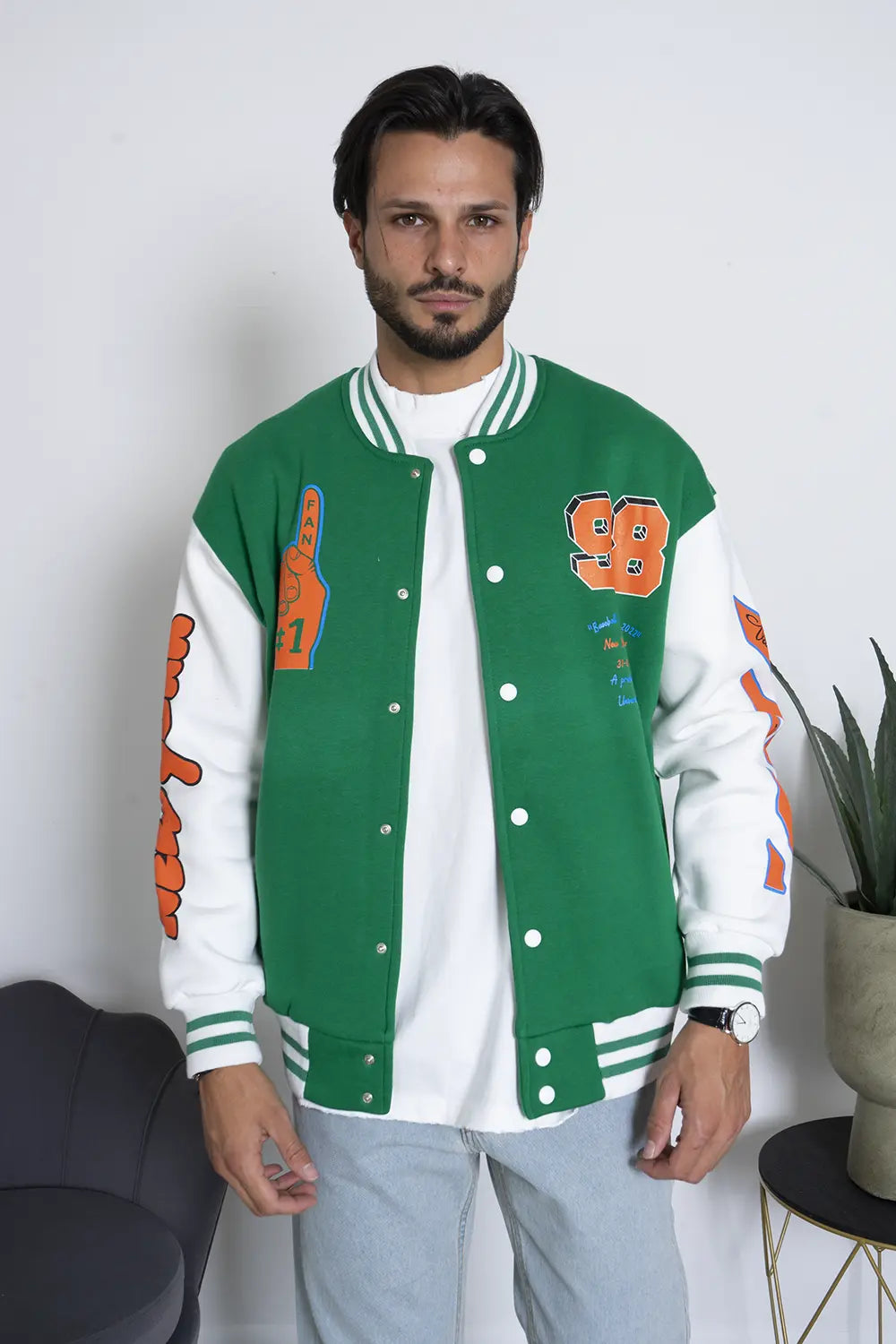 Felpa Uomo College Varsity ''98'' Art. Fe145