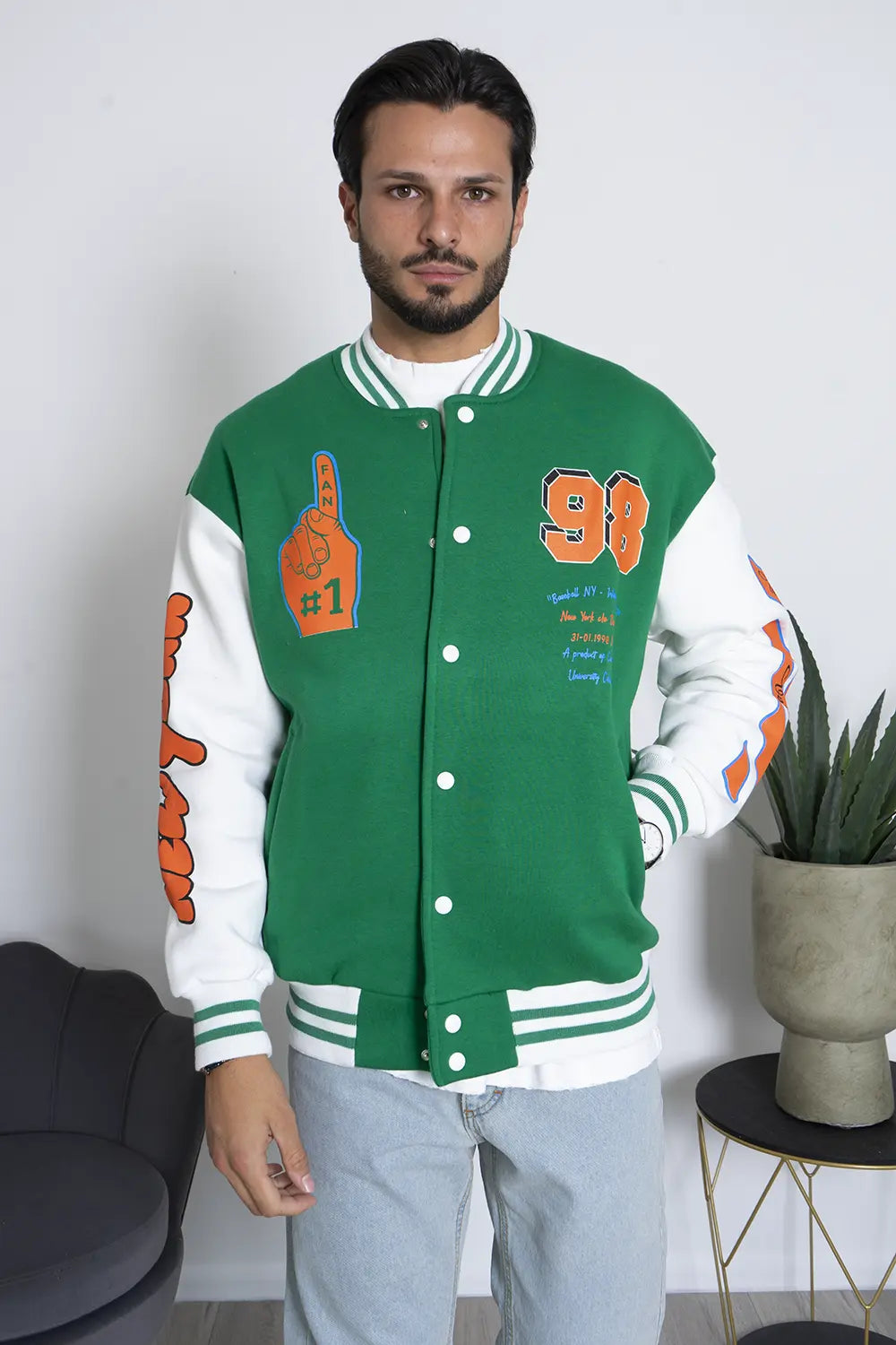 Felpa Uomo College Varsity ''98'' Art. Fe145