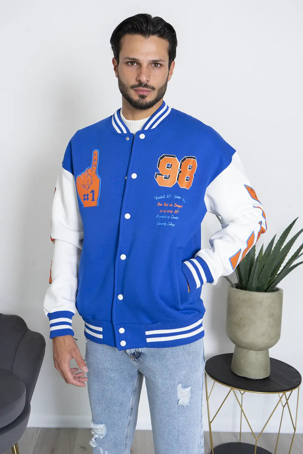 Felpa Uomo College Varsity ''98'' Art. Fe145