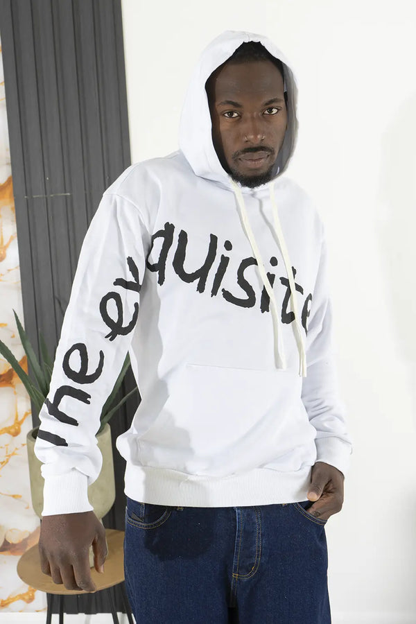 Felpa Uomo Con Cappuccio e coulisse Stampa Frontale Art. Fe155