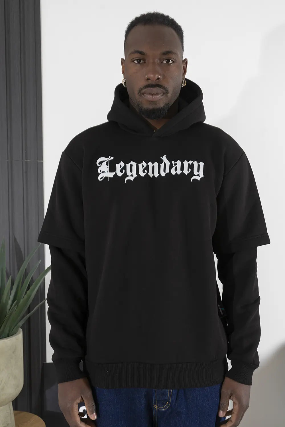 Felpa Uomo Cappuccio con Doppia Manica ''Legendary'' Art. FE178
