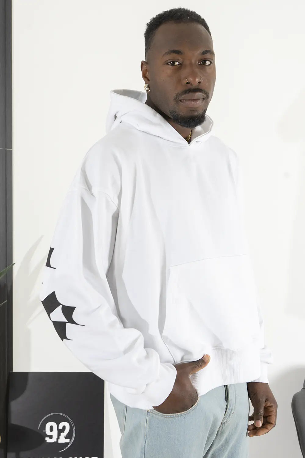 Felpa Uomo Boxy fit Con Stampa ''Richness'' Art. Fe151