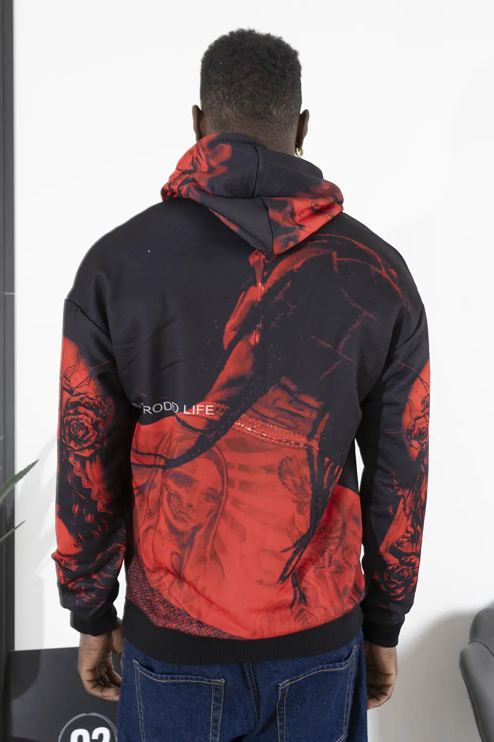 Felpa Uomo Sublimatica Red Art. Fe168
