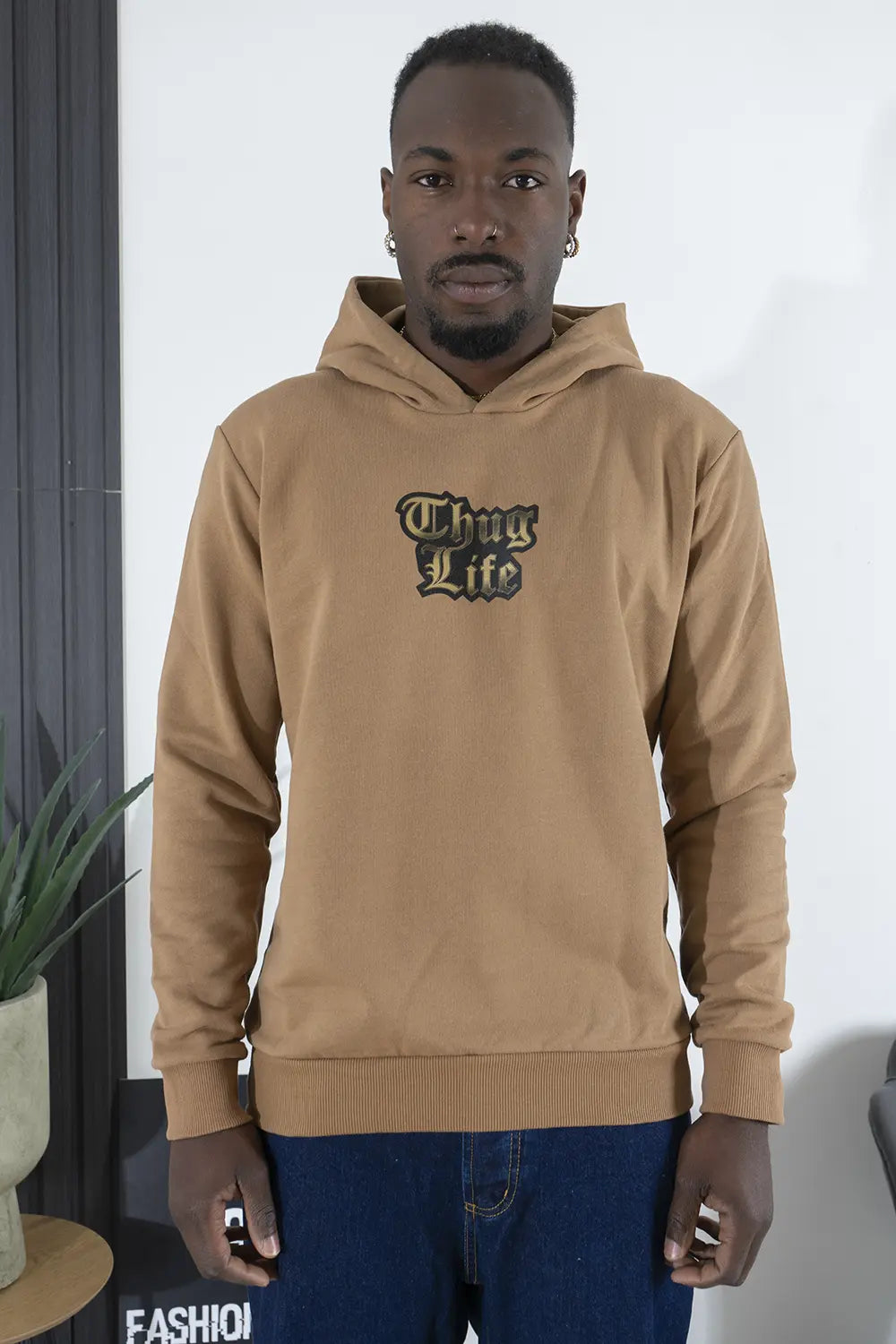 Felpa Uomo Con Cappuccio ''Thug Life'' Art. Fe128