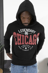 Felpa Uomo Con Cappuccio College ''Chicago'' Art. Fe138