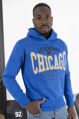 Felpa Uomo Con Cappuccio College ''Chicago'' Art. Fe138