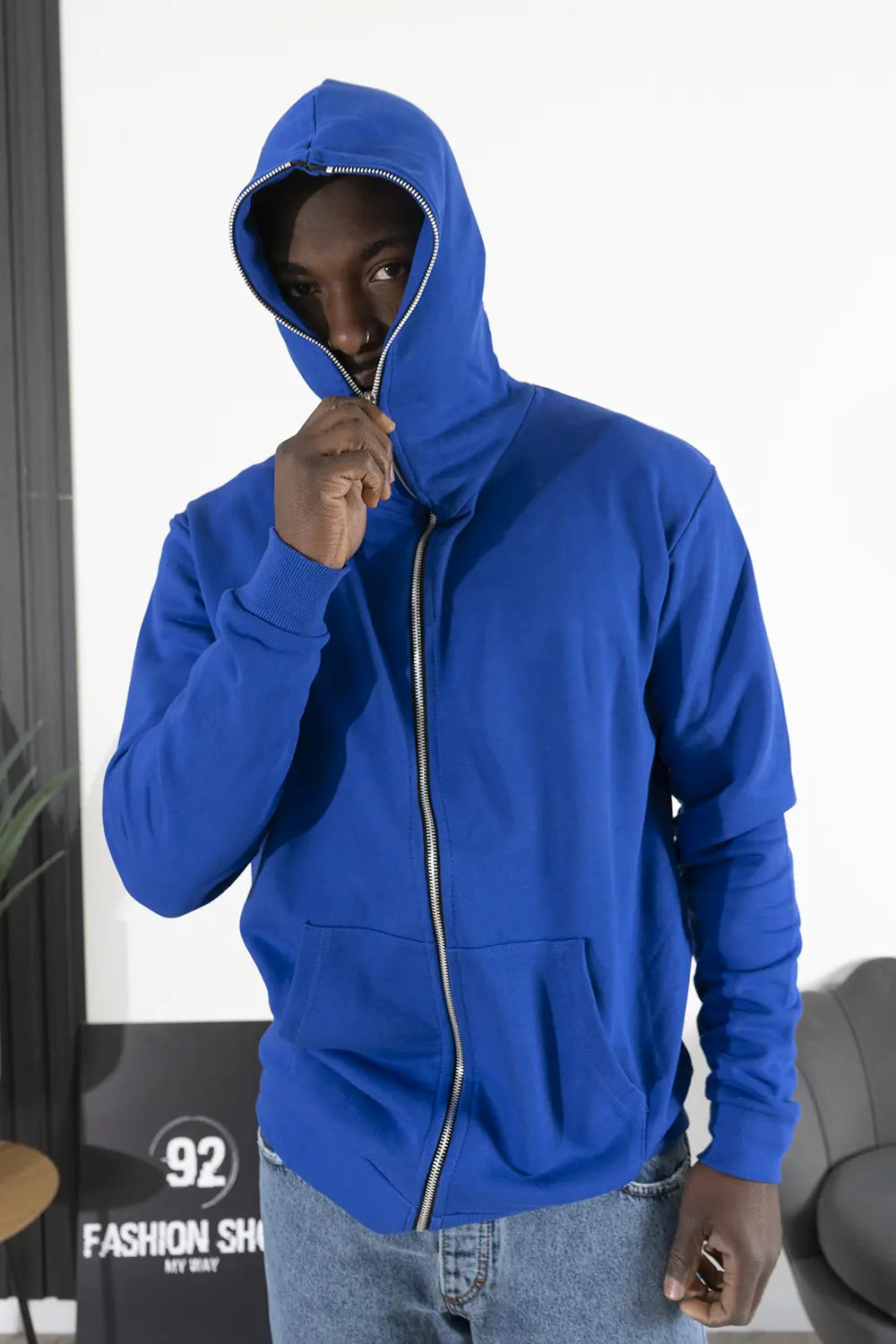 Felpa Uomo Con Zip Stampa Retro Art. Fe152