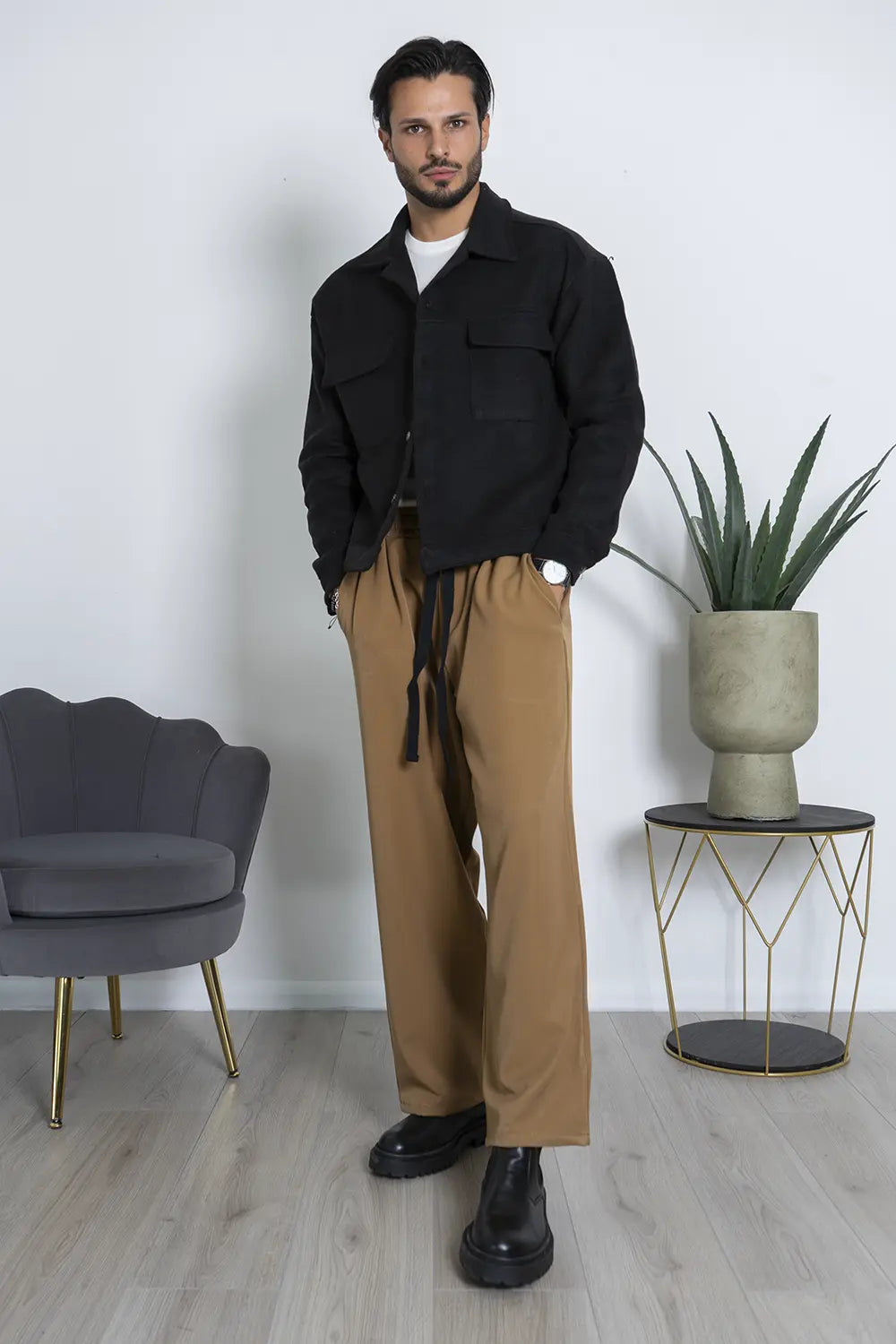 Giacca Boxy Fit In Panno Con Tasche Applica Art. Gb169