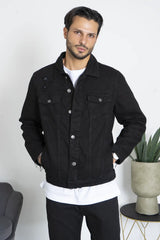 Giacca Jeans Con Abrasioni Tinta Unita Art. Gb165