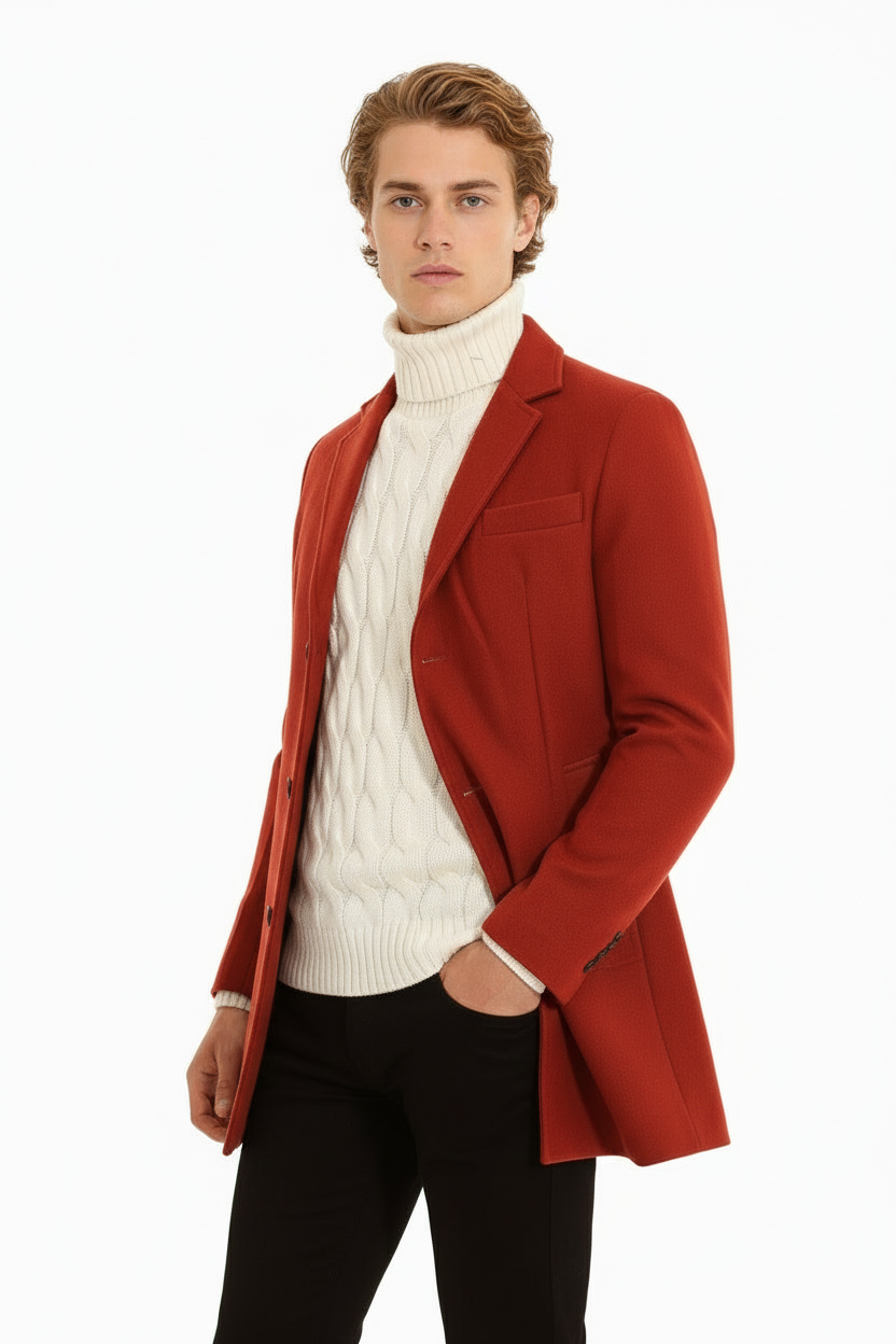 Cappotto Uomo Giacca Con Scollo A ''V'' Art. Cp01