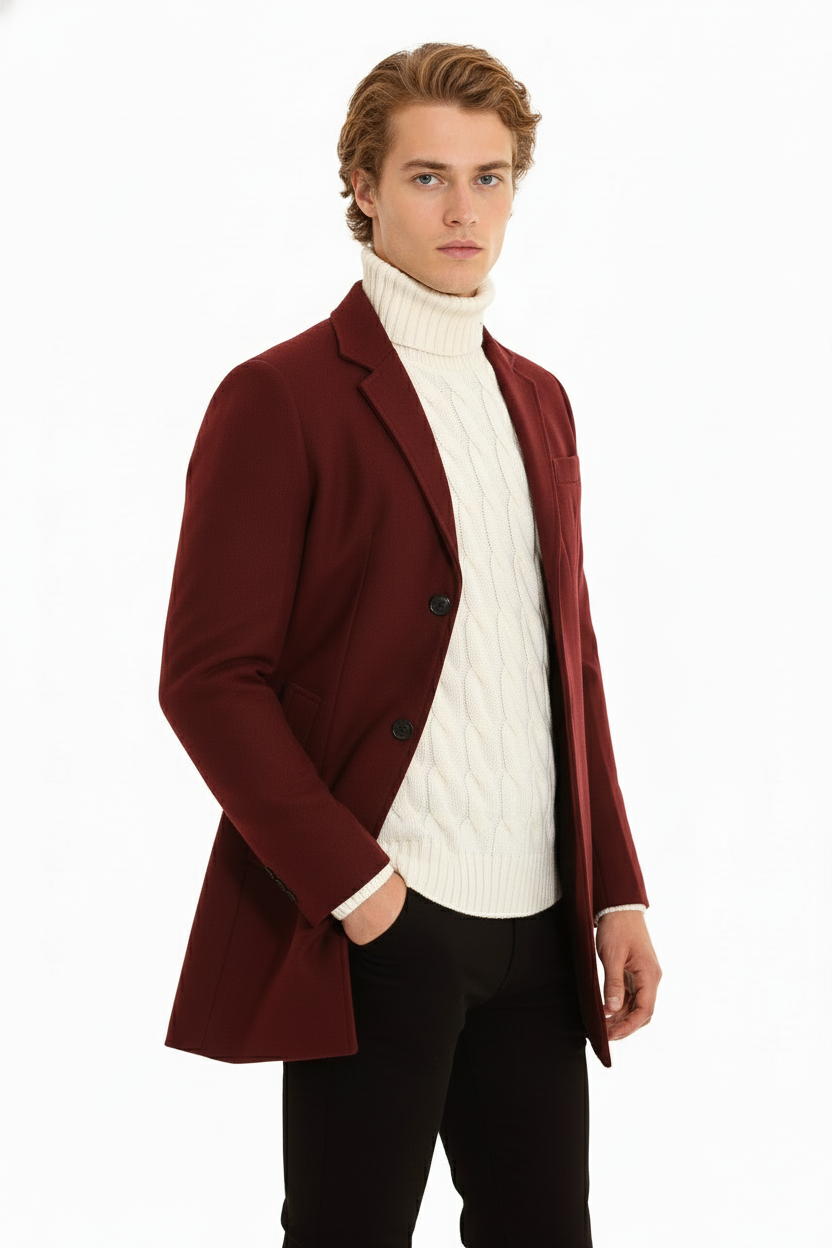 Cappotto Uomo Giacca Con Scollo A ''V'' Art. Cp01