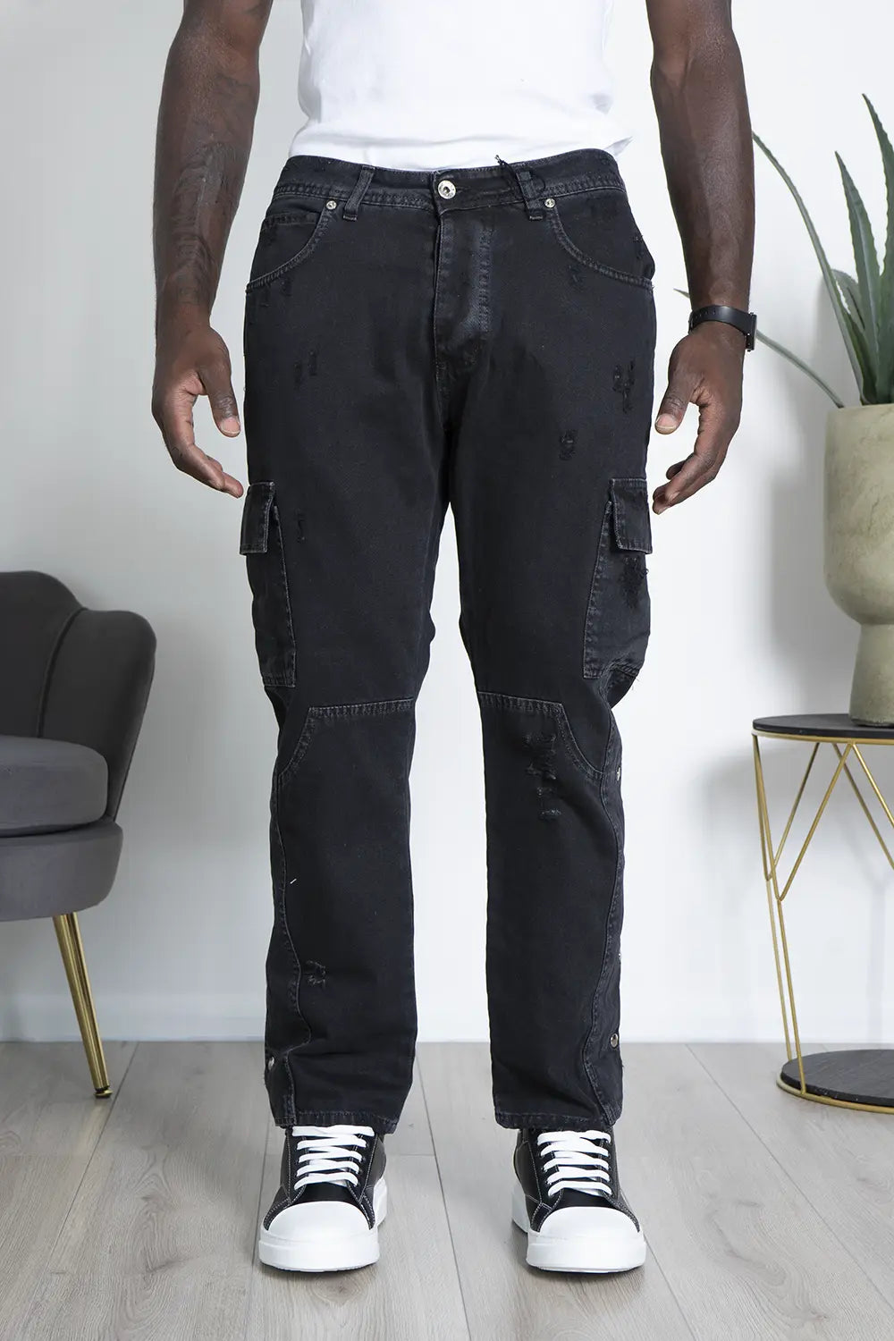 Jeans Straight Fit Cargo Art. Js475