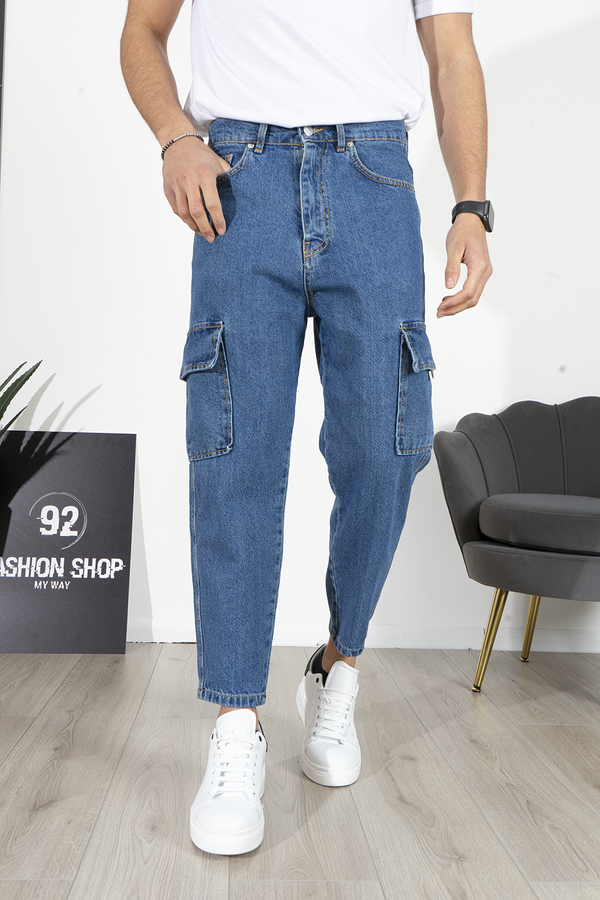 Jeans Uomo Cargo Blitch Wash Art. Js516