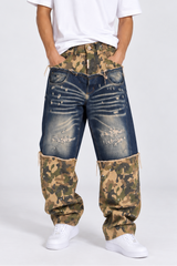 Jeans Army Con Strass Super Baggy Art. Js576