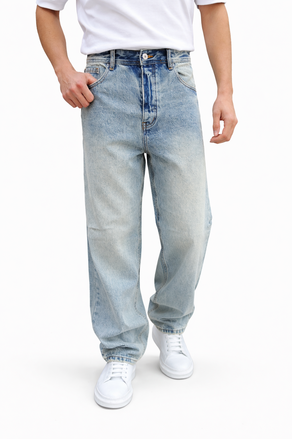 Jeans Baggy "Ice Bleach" Wide Leg Vintage Art. Js564