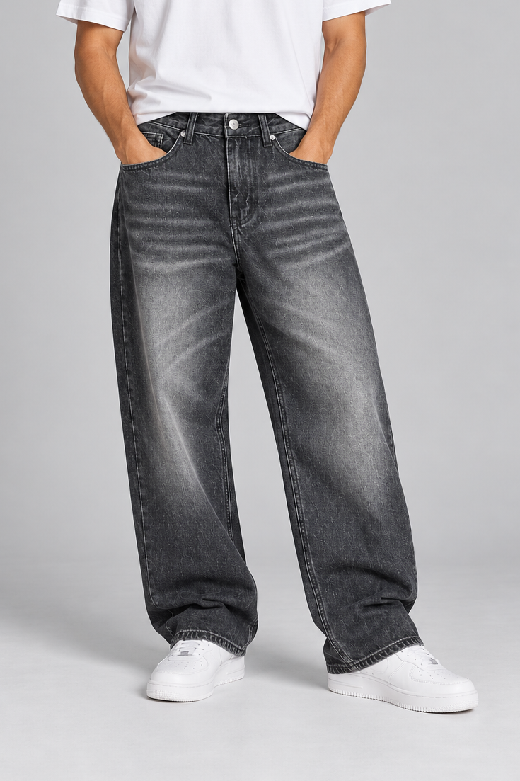 Jeans Baggy Black Fumè Art. Js595