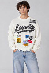Maglioncino Con strass e Patch ''Loyalty''  Art. Mg192