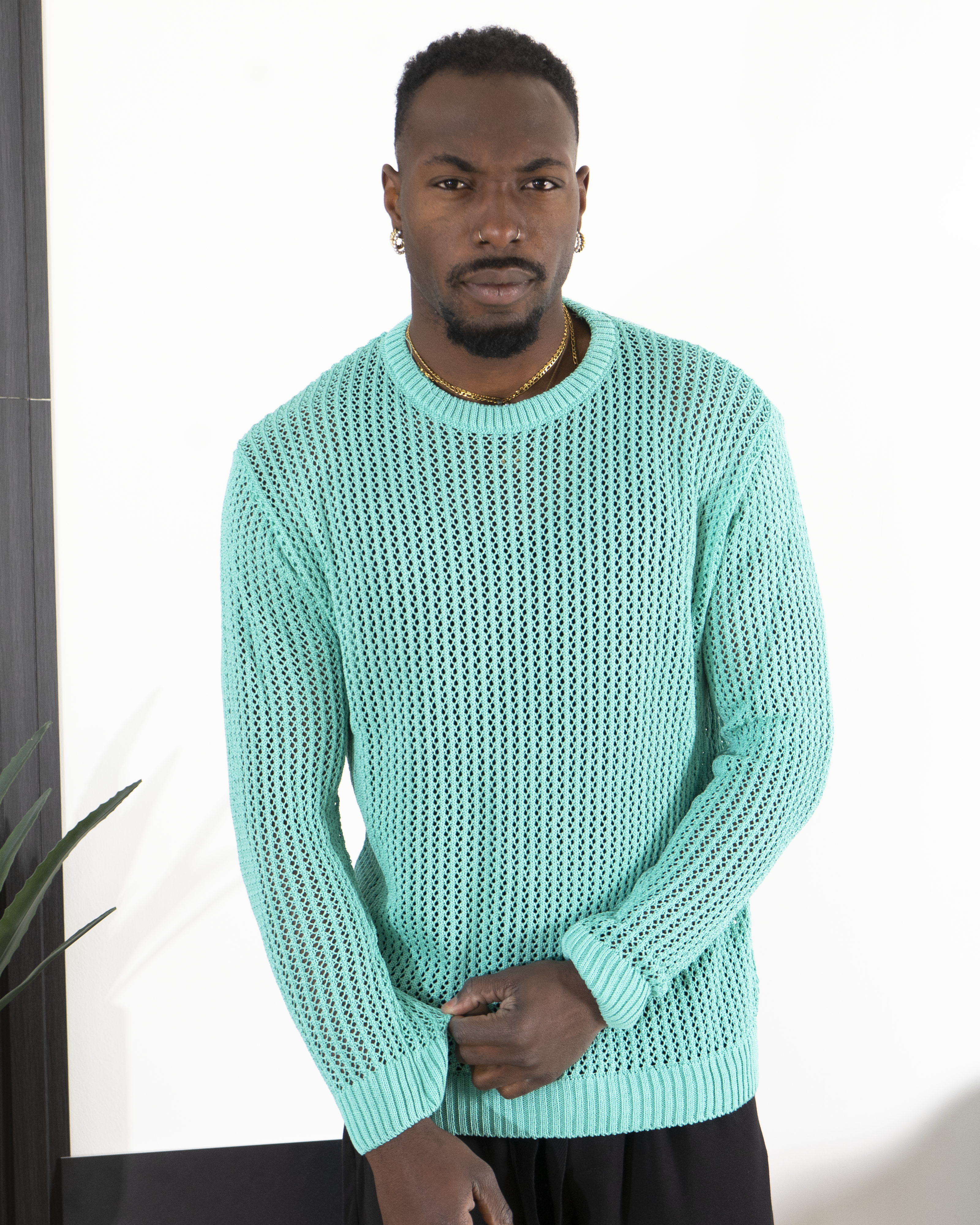 Maglia Uomo Traforata Tinta Unita Art. Mg138