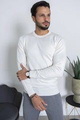 Maglioncino Girocollo In Filo Rasato Slim Fit Art. Mg147