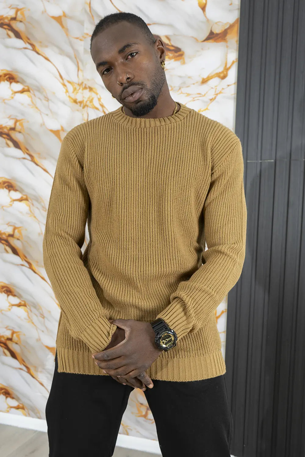 Maglione Uomo Pullover Tinta Unita Oversize Art. Mg76 92 Fashion Shop