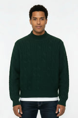 Maglione Uomo Intrecciato Mezzo Collo Crop Fit Art. Mg182