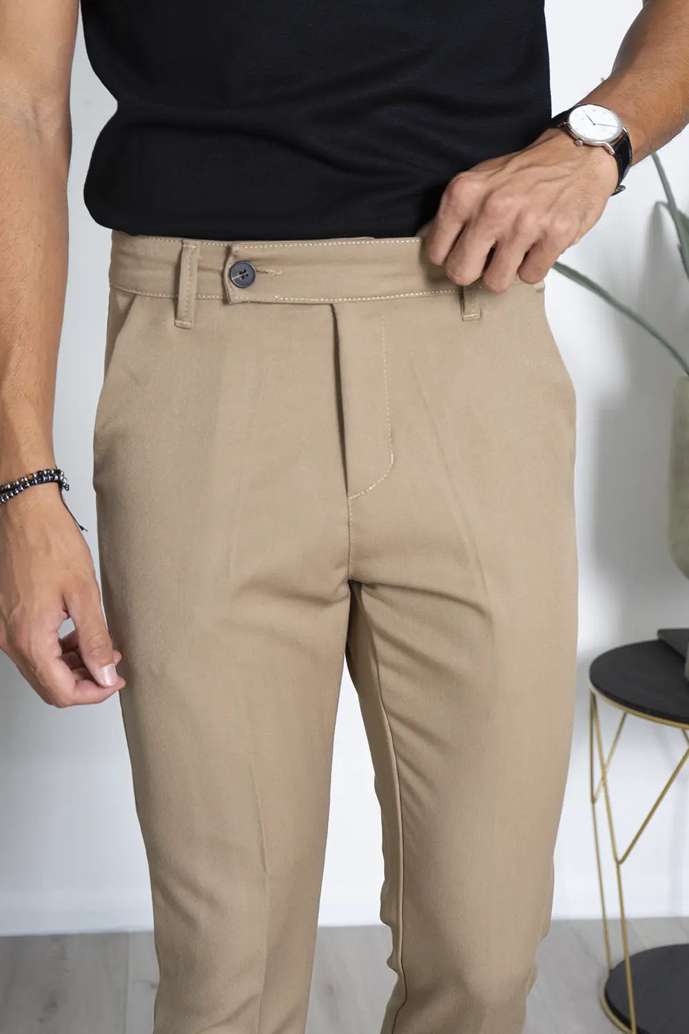 Pantalone Uomo Con Bottone Decentrato Art. PT165