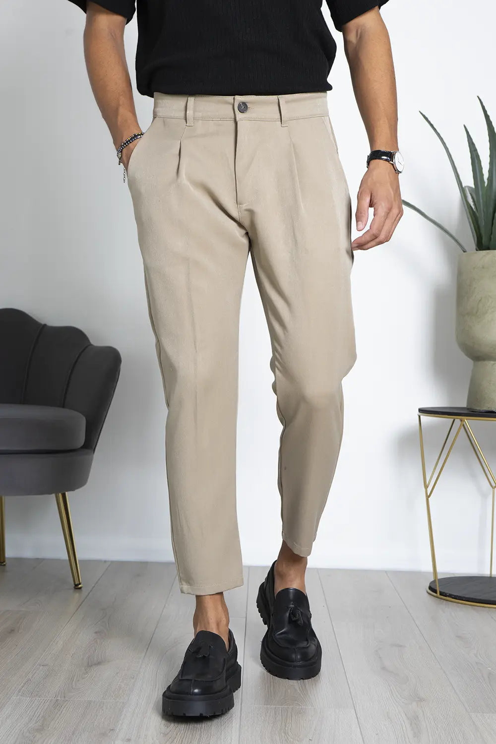 Pantalone Casual Bottone centrale Art. PT198