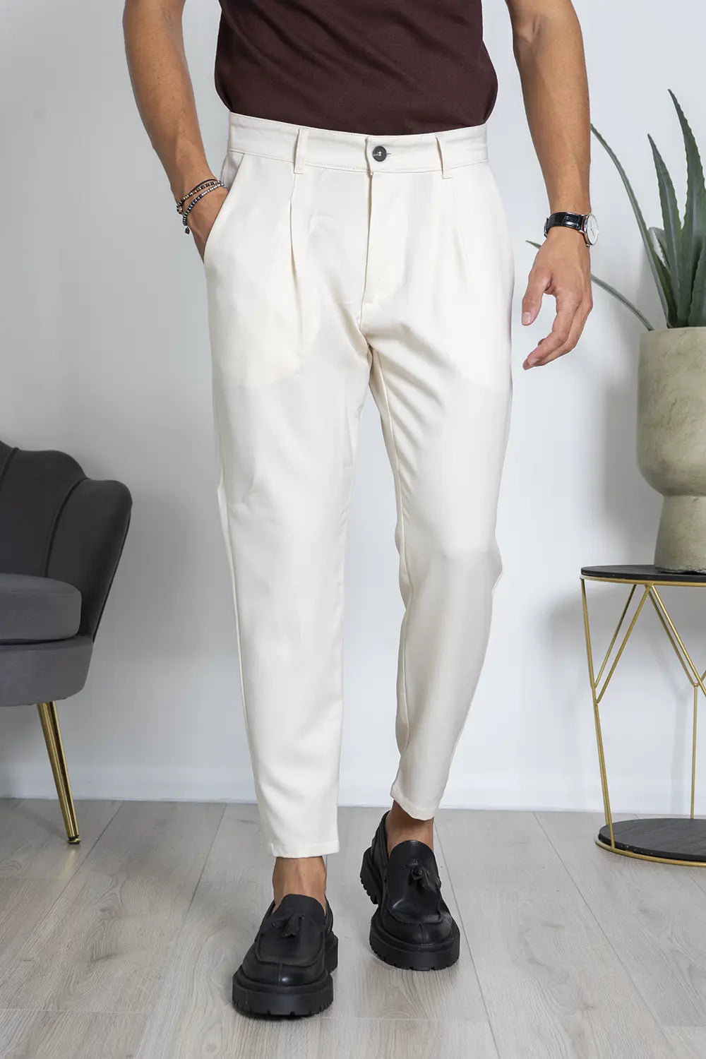 Pantalone Casual Bottone centrale Art. PT198