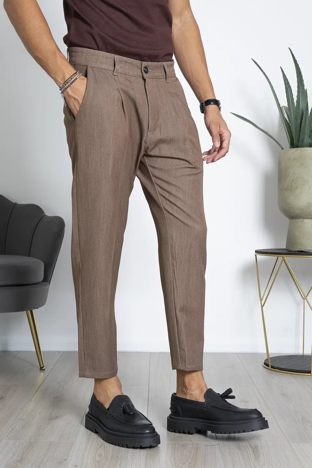 Pantalone Casual Bottone centrale Art. PT198