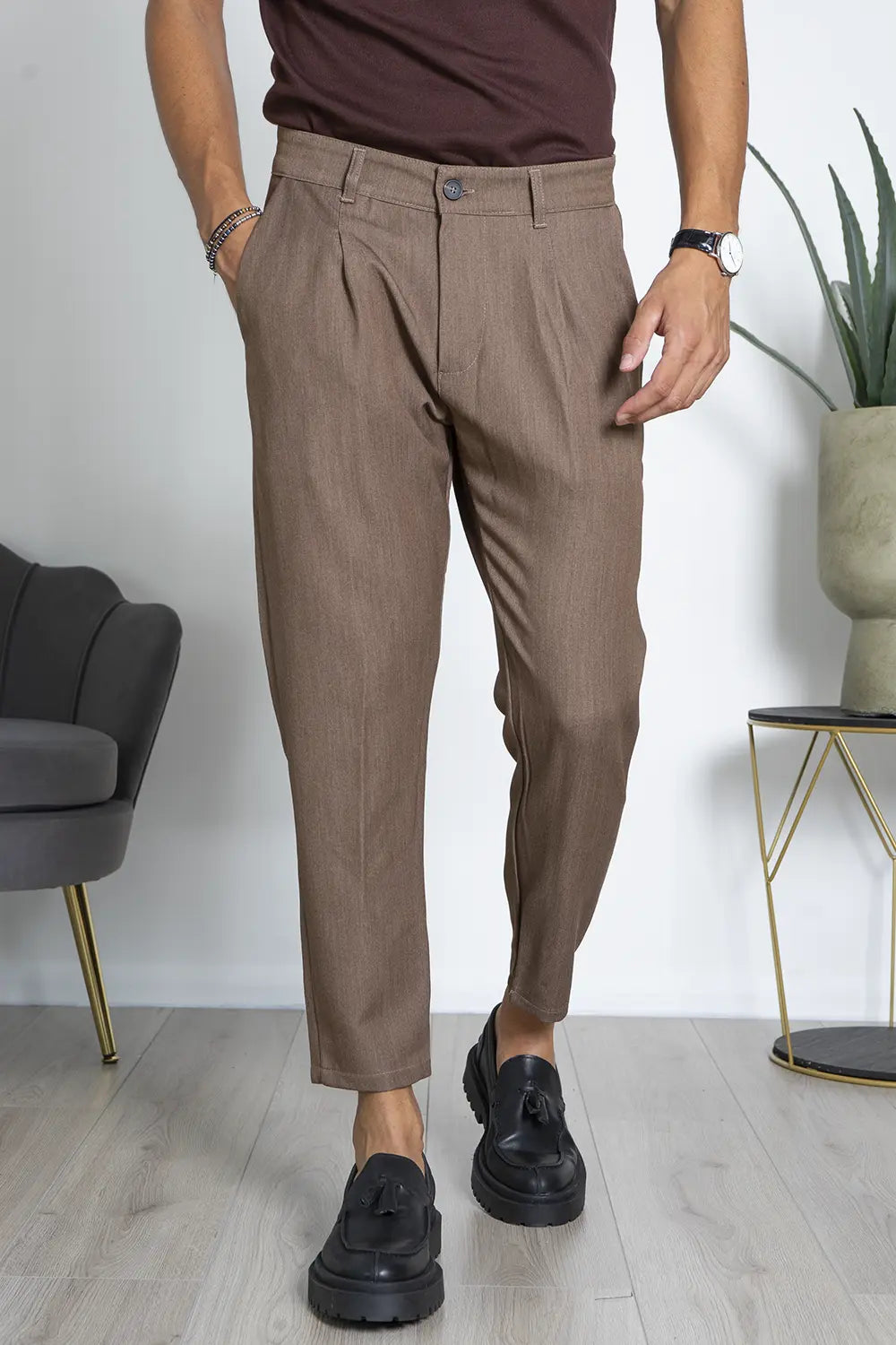 Pantalone Casual Bottone centrale Art. PT198