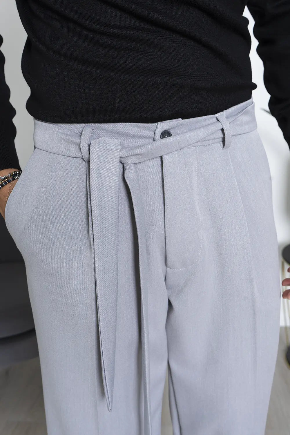 Pantalone Con Cintura Fondo Largo Art. PT202