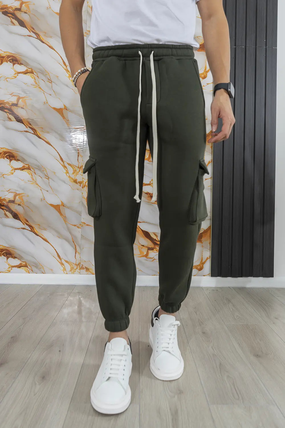 Pantalone Tuta Cargo Felpato Art. PT199