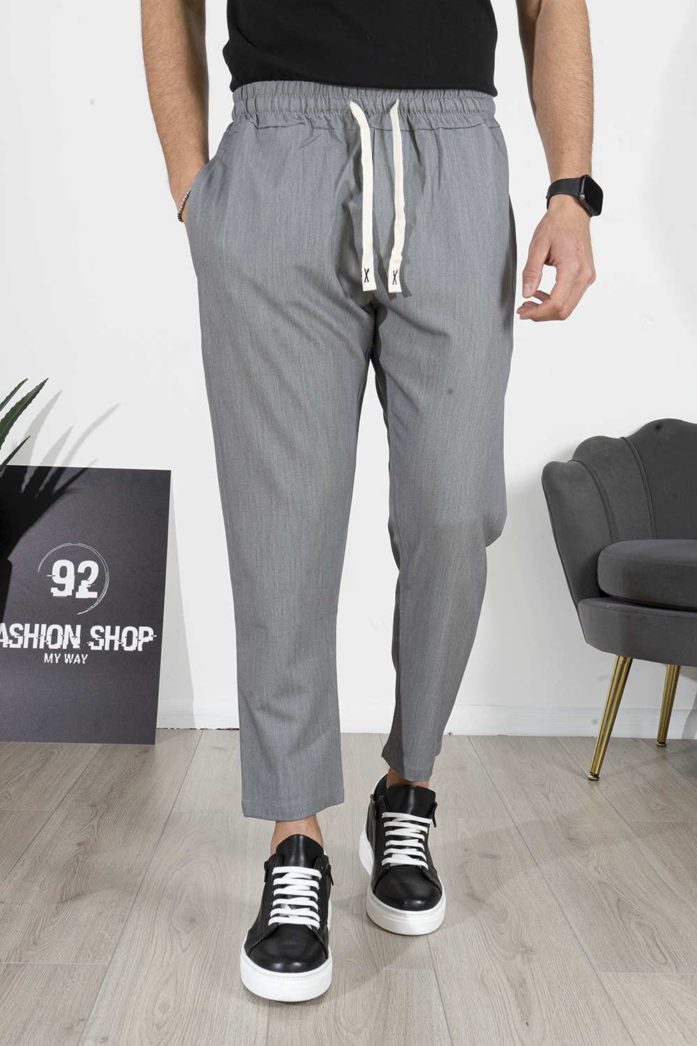 Pantalon de jogging pour homme avec cordon de serrage art. Pt183