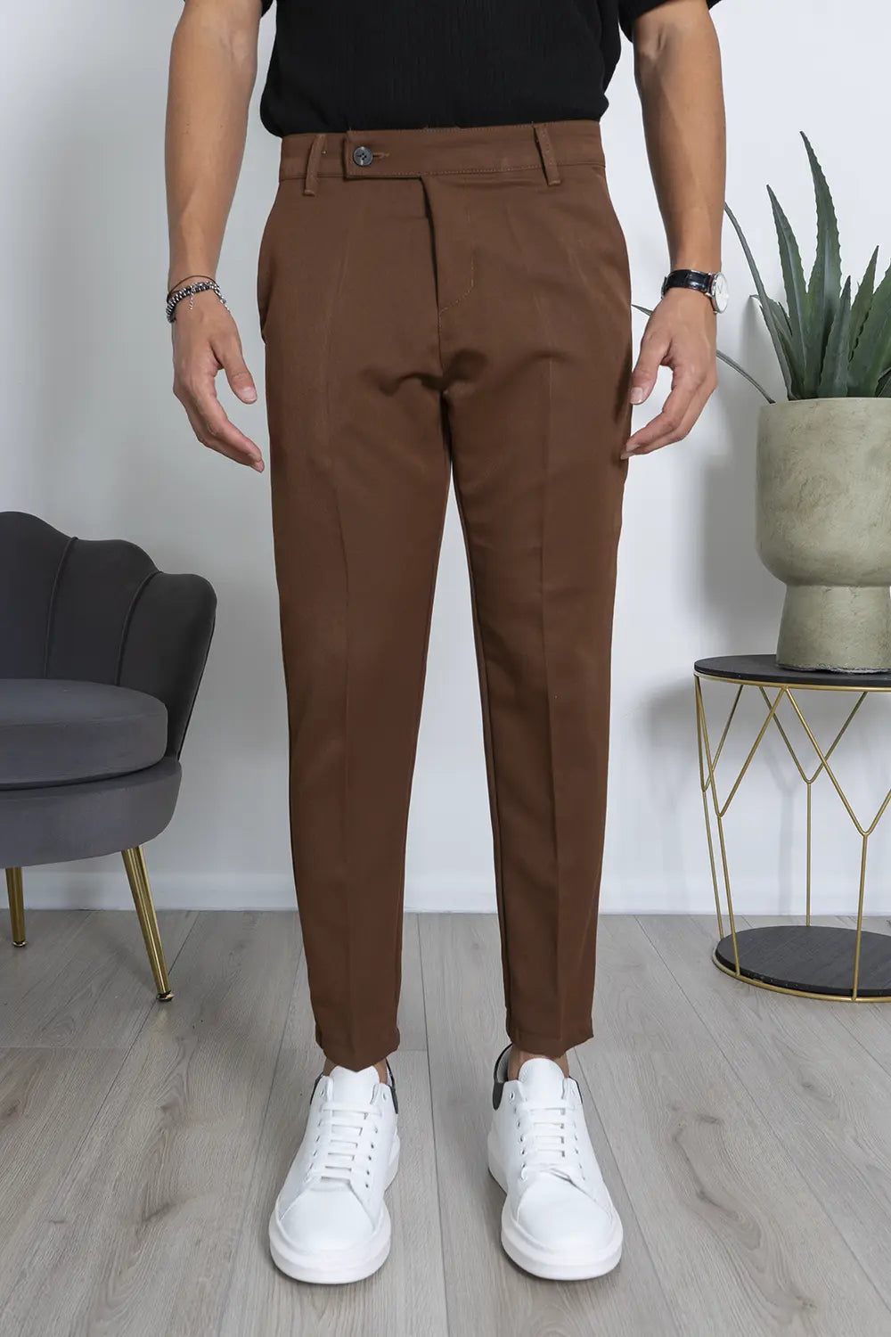 Pantalone Uomo Con Bottone Decentrato Art. PT165