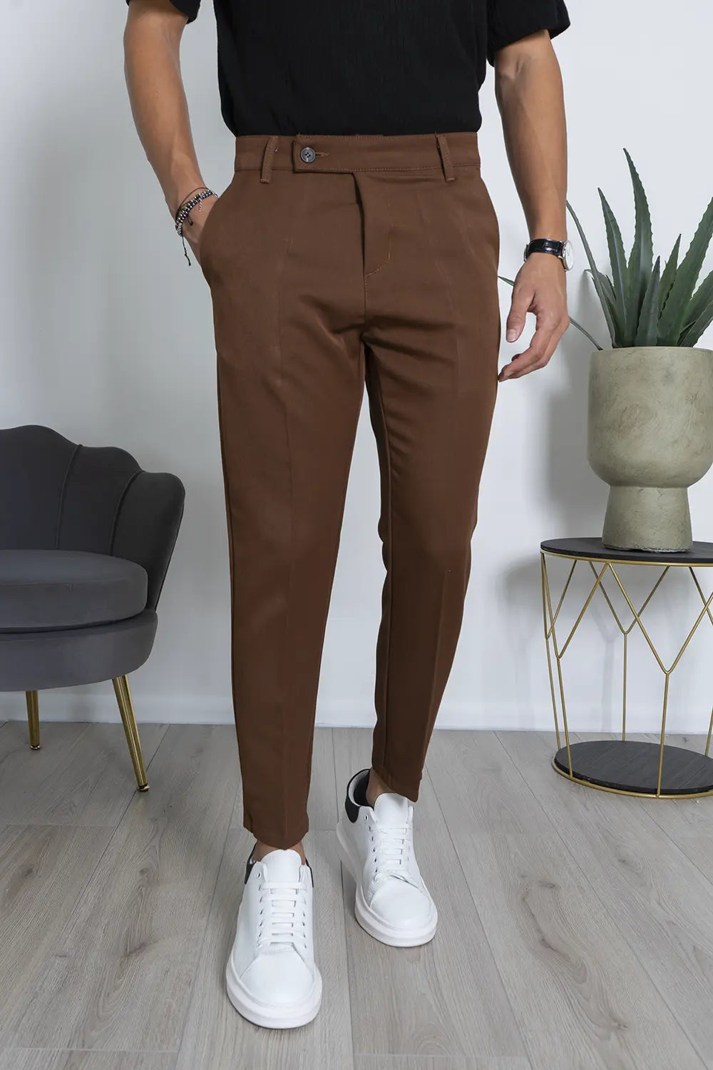 Pantalone Uomo Con Bottone Decentrato Art. PT165