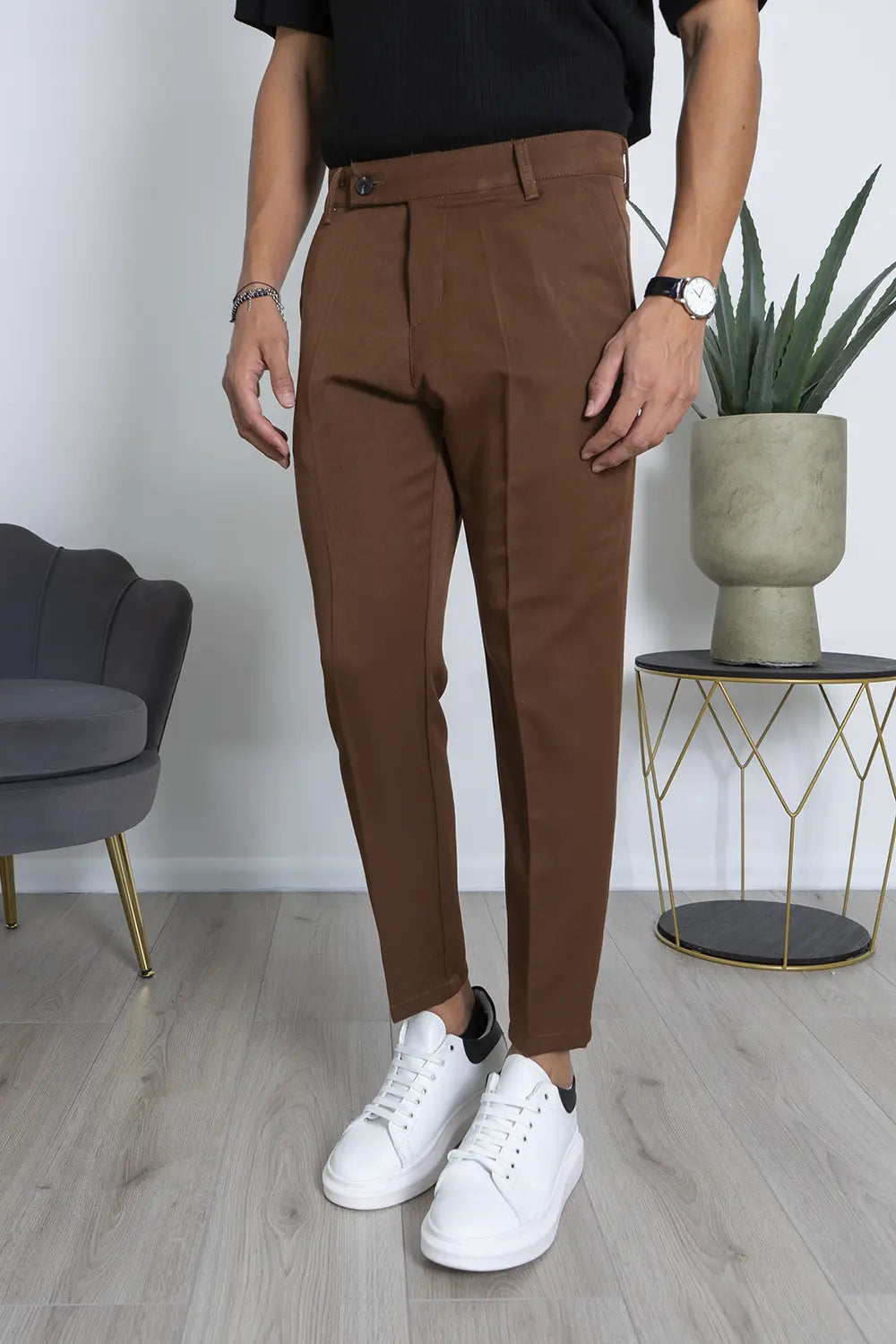 Pantalone Uomo Con Bottone Decentrato Art. PT165