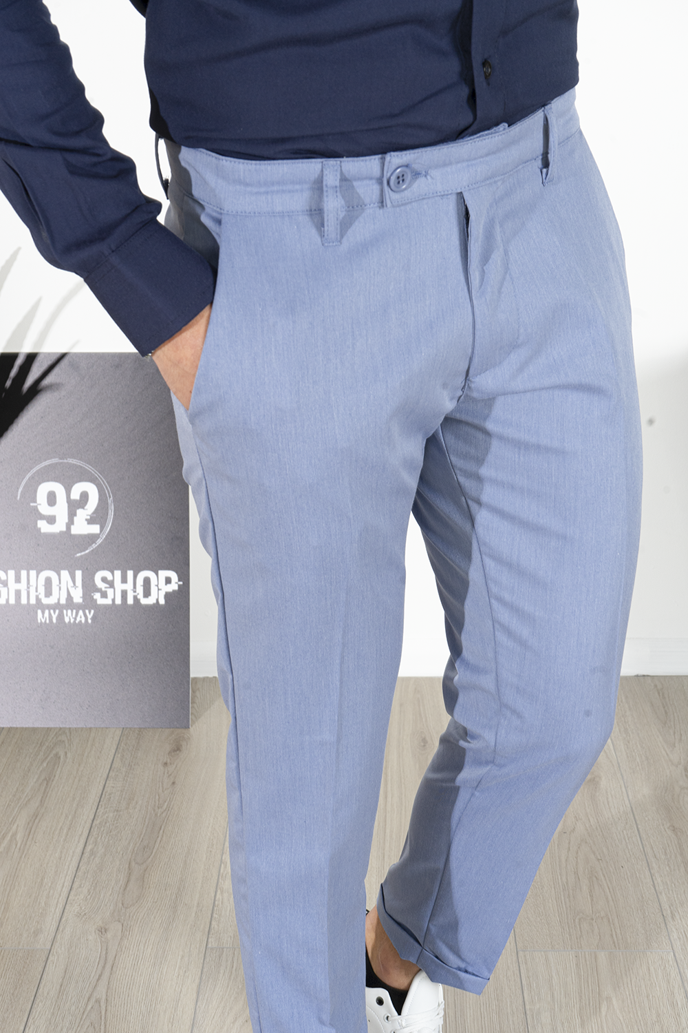 Pantalone Uomo Slim Fit Casual Con tasche Retro Art. PT102