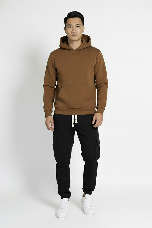 Tuta Uomo Felpa Cappuccio e Pantalone Cargo Art. TT113