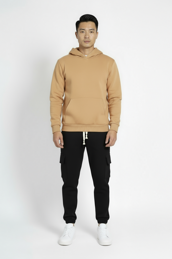 Tuta Uomo Felpa Cappuccio e Pantalone Cargo Art. TT113