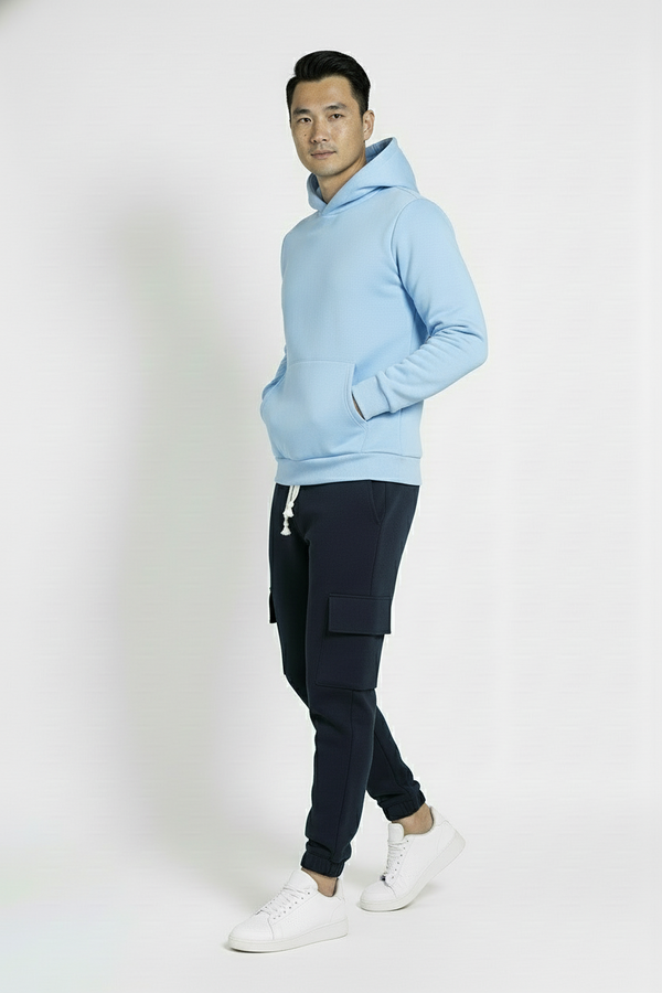 Tuta Uomo Felpa Cappuccio e Pantalone Cargo Art. TT113