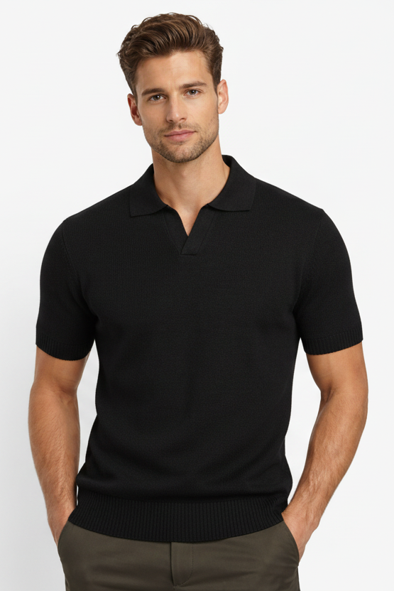 Polo in Maglia "Derby" con Scollo a V Art. Ts273