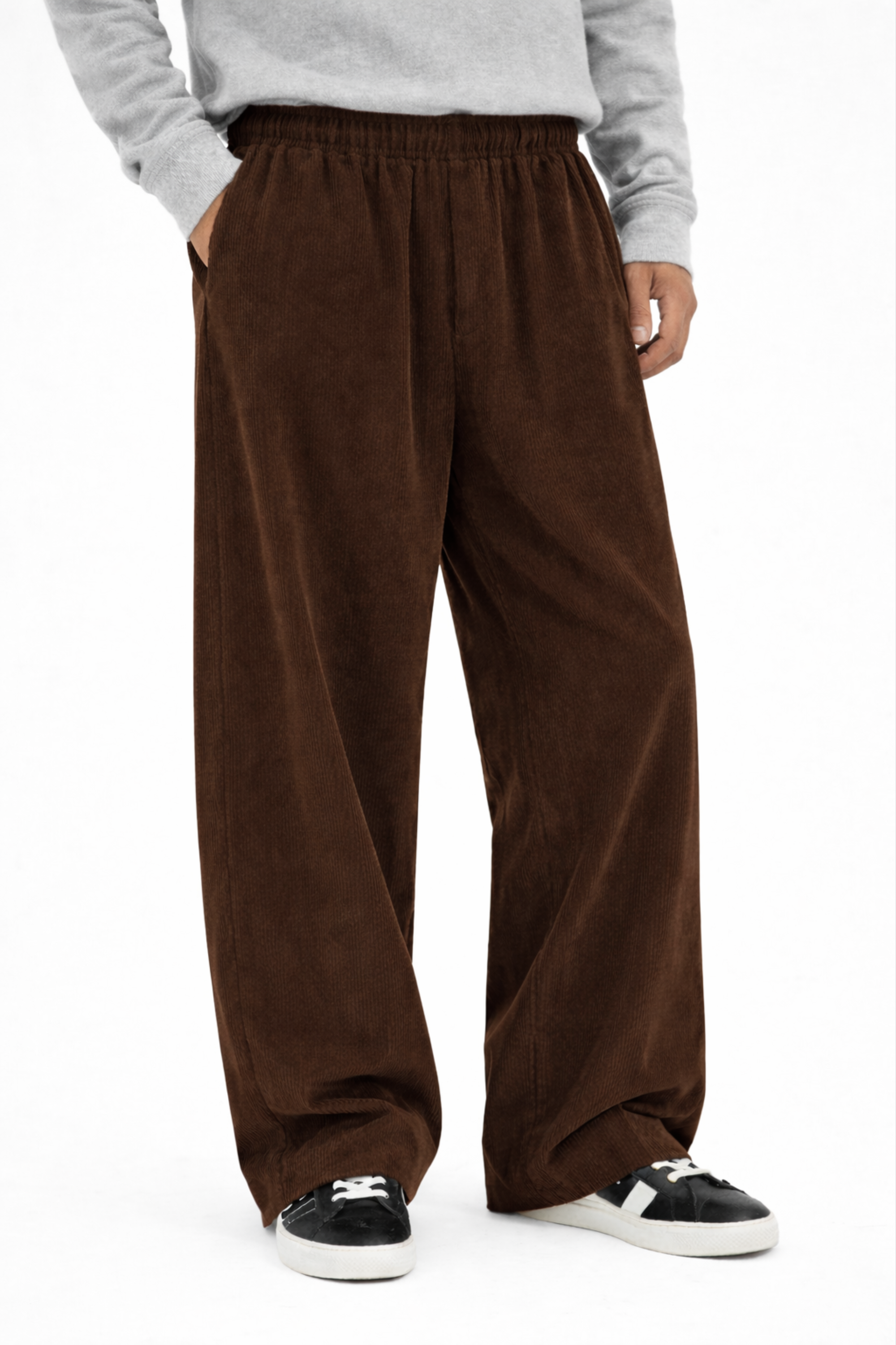 Pantalone In Velluto Elastico Over Size Art. Pt215