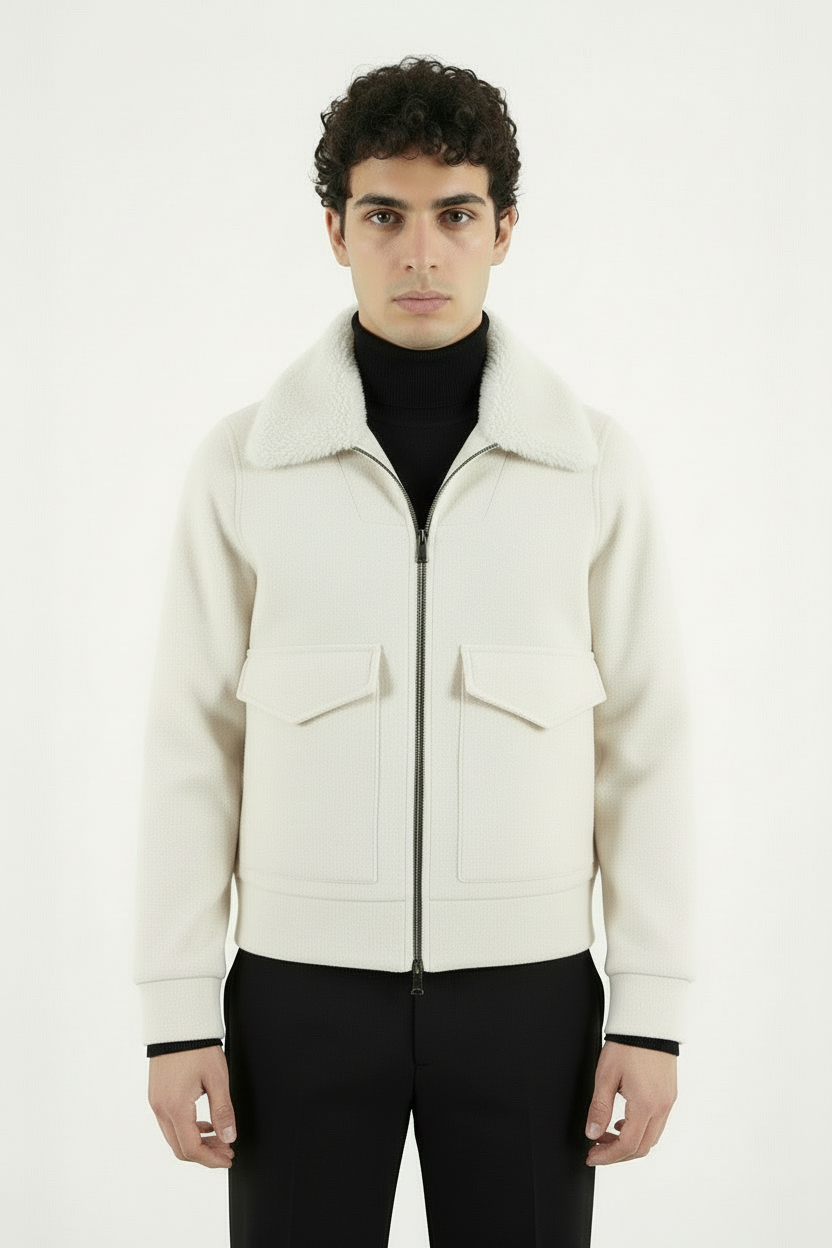 Giubbotto con Collo in Pelliccia Sintetica Art. GB185