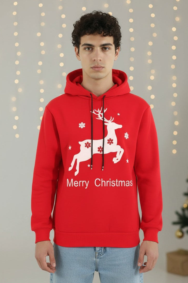Felpa Uomo Merry Christmas Con Renne Art. Fe107