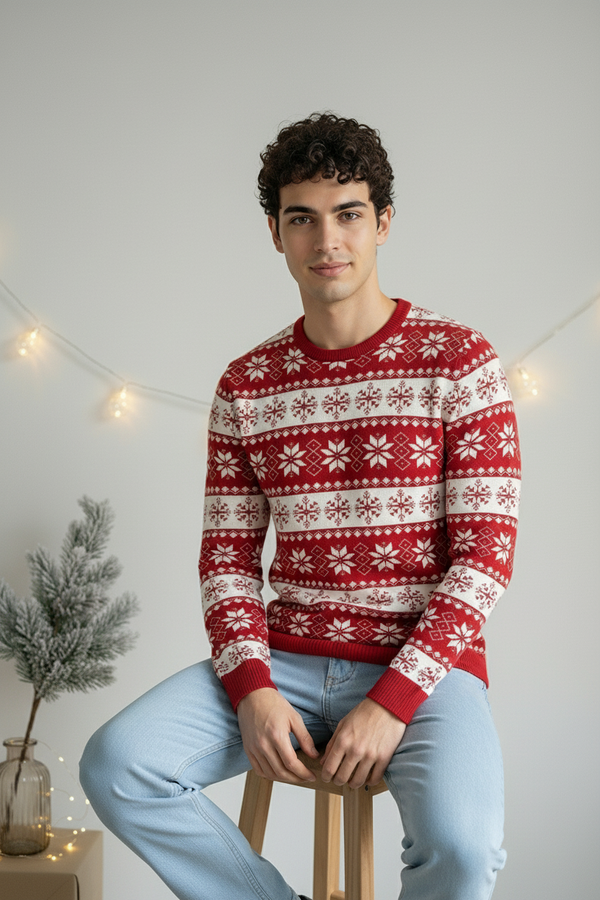 Maglioncino Uomo ''Christmas Time'' Girocollo Art. Mg128